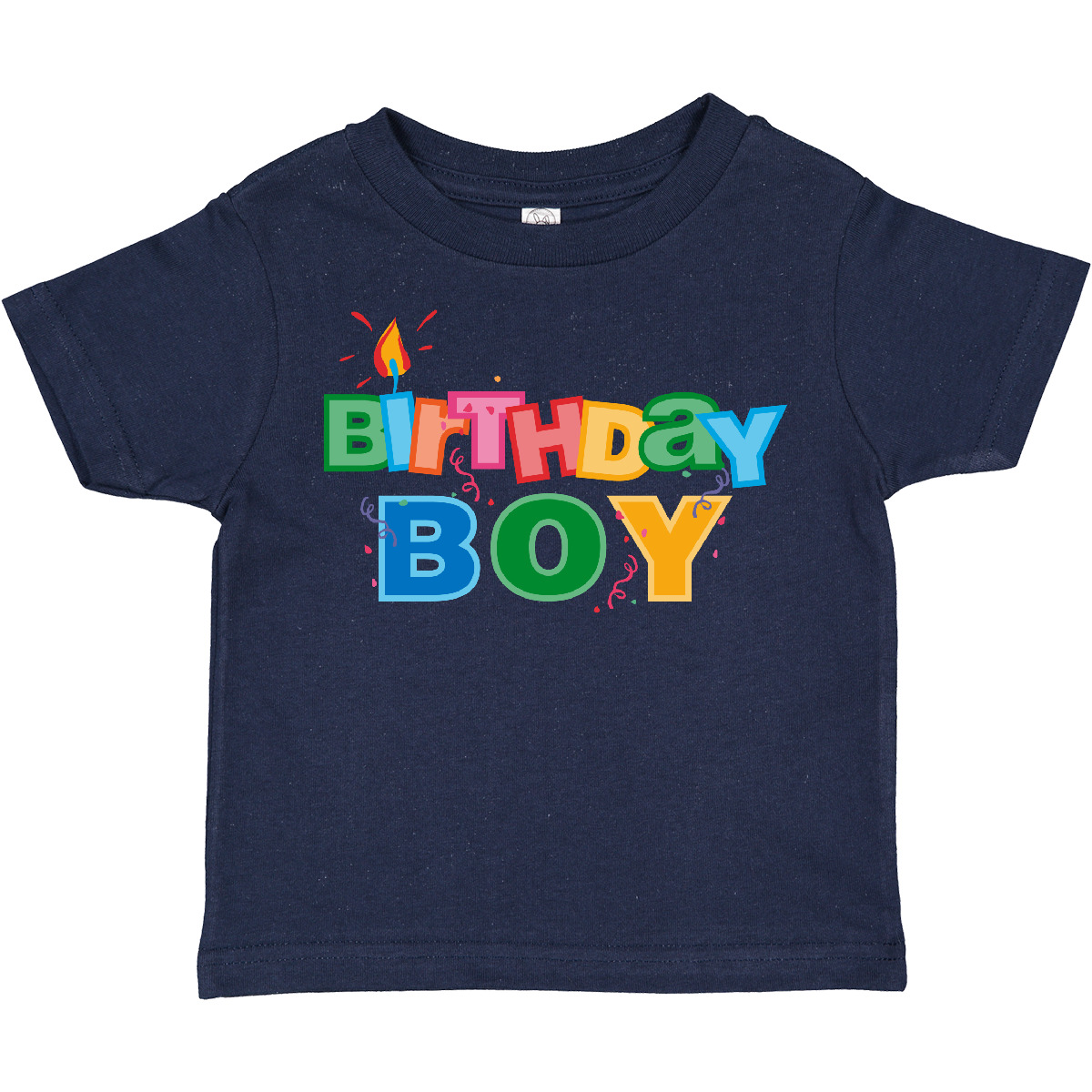 T-Shirt Inktastic Geburtstag Junge Buchstaben Kleinkind Party bunt Kerze Streamer - Bild 9 von 12