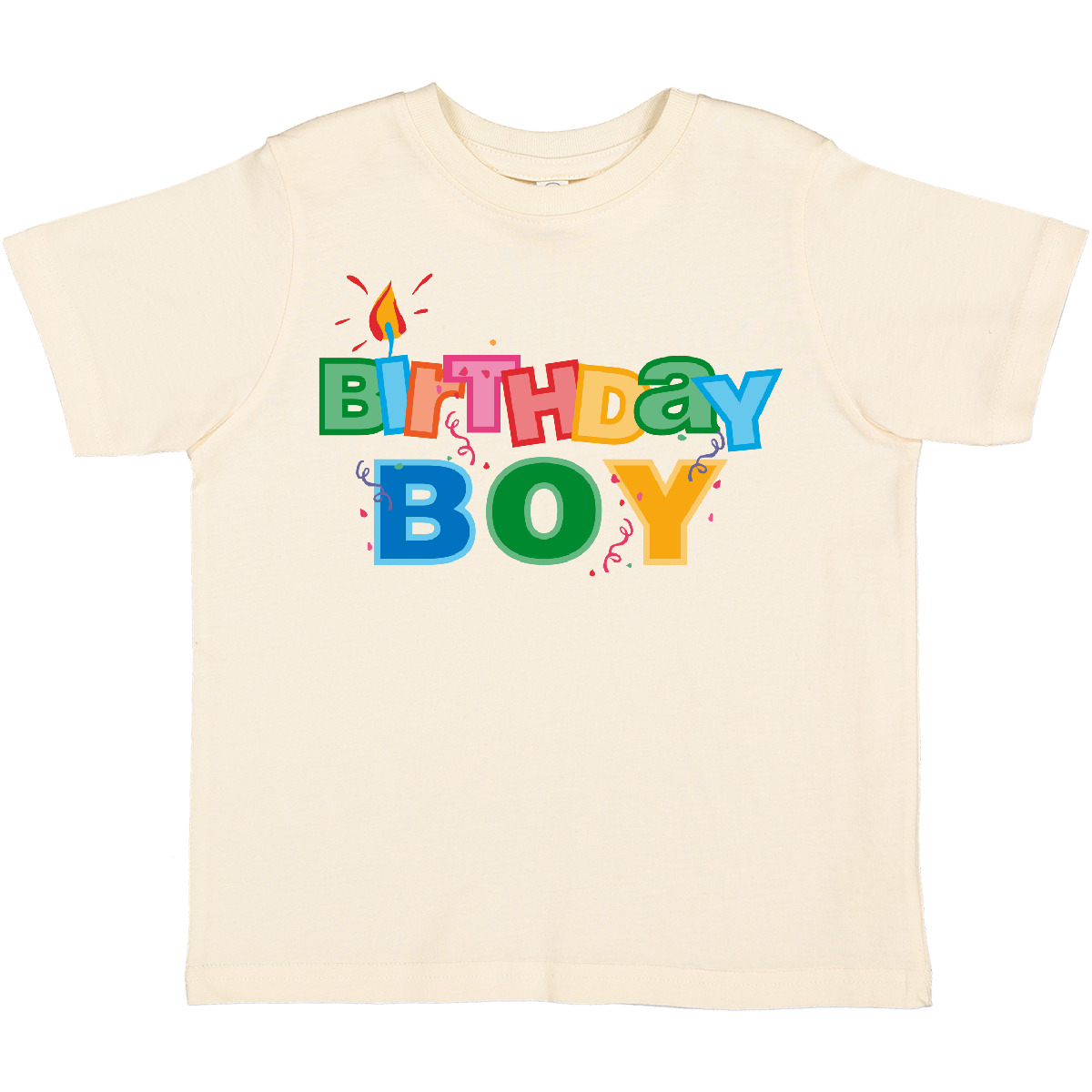 T-Shirt Inktastic Geburtstag Junge Buchstaben Kleinkind Party bunt Kerze Streamer - Bild 8 von 12
