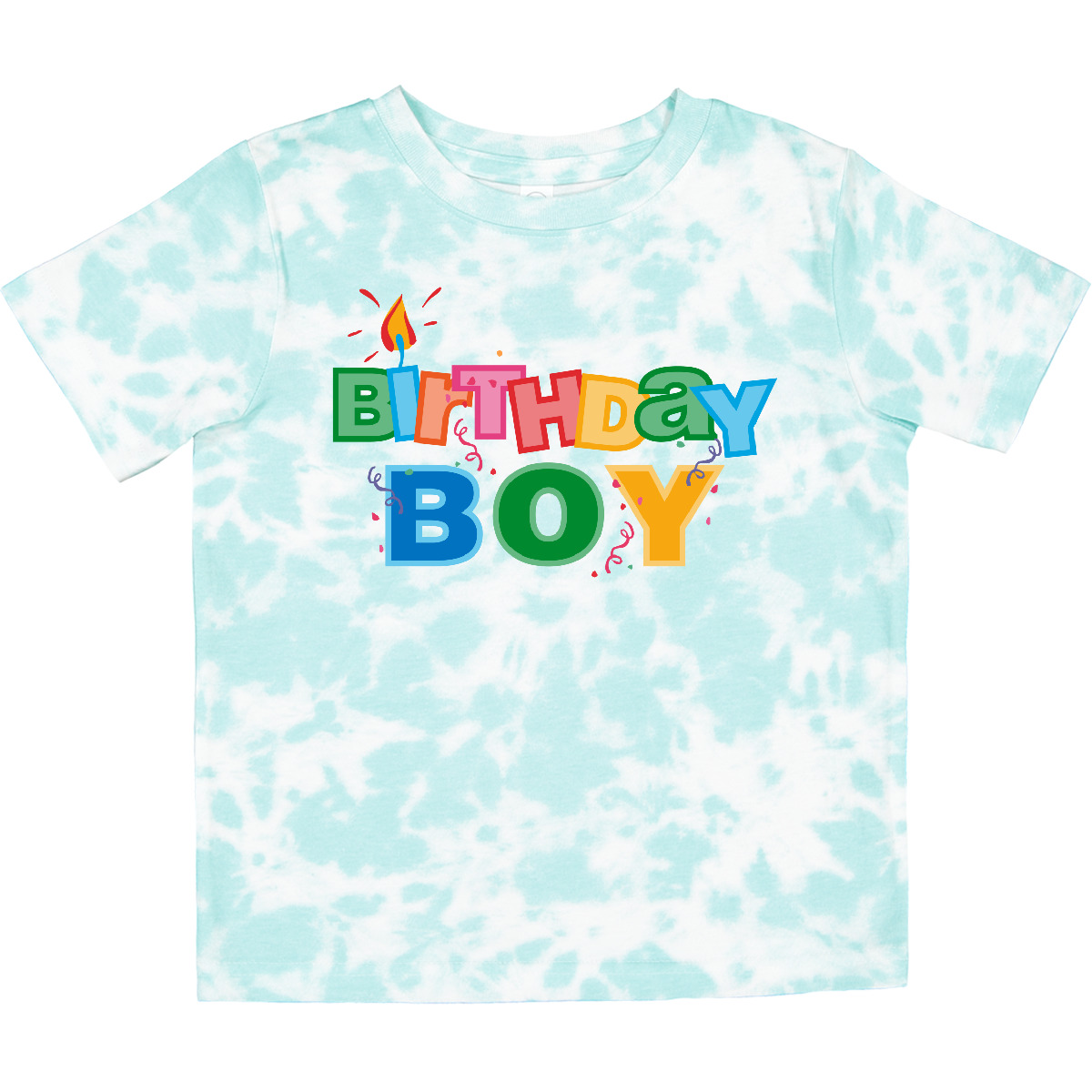 T-Shirt Inktastic Geburtstag Junge Buchstaben Kleinkind Party bunt Kerze Streamer - Bild 12 von 12