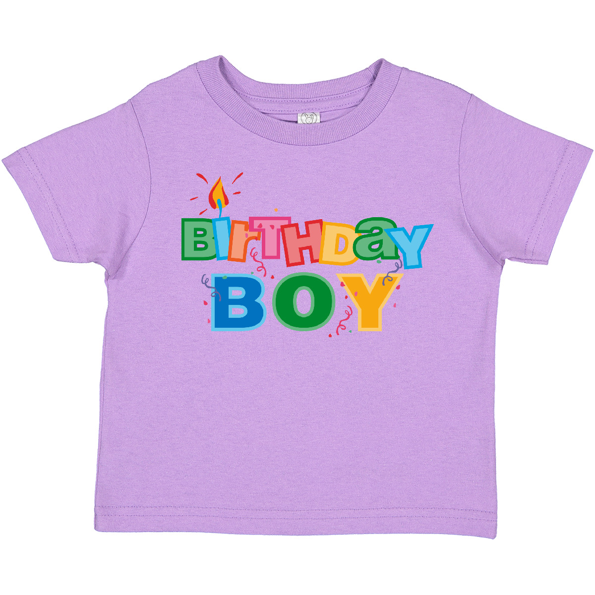 T-Shirt Inktastic Geburtstag Junge Buchstaben Kleinkind Party bunt Kerze Streamer - Bild 7 von 12