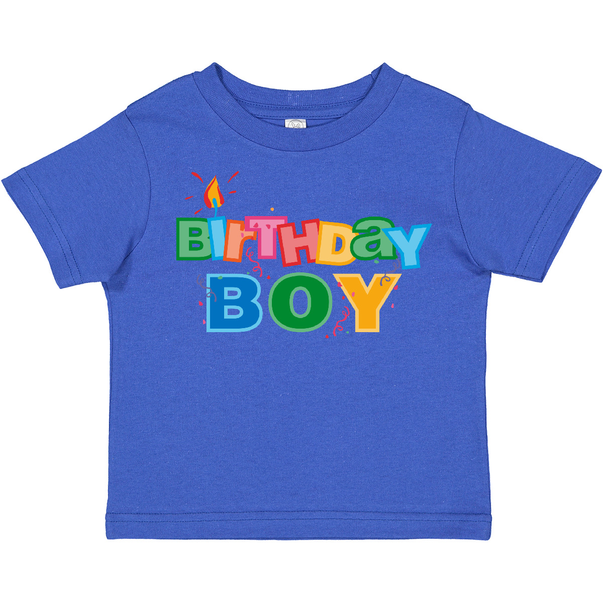T-Shirt Inktastic Geburtstag Junge Buchstaben Kleinkind Party bunt Kerze Streamer - Bild 10 von 12