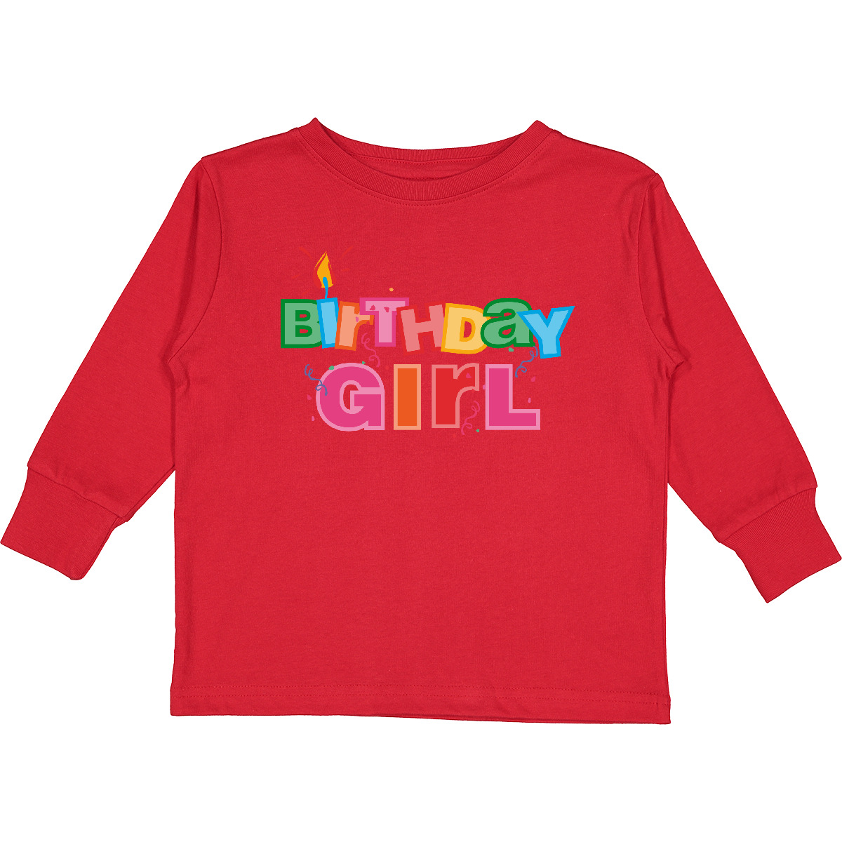 Inktastic Birthday Girl Letters Toddler Long Sleeve T-Shirt Party Colorful Its - Picture 5 of 6