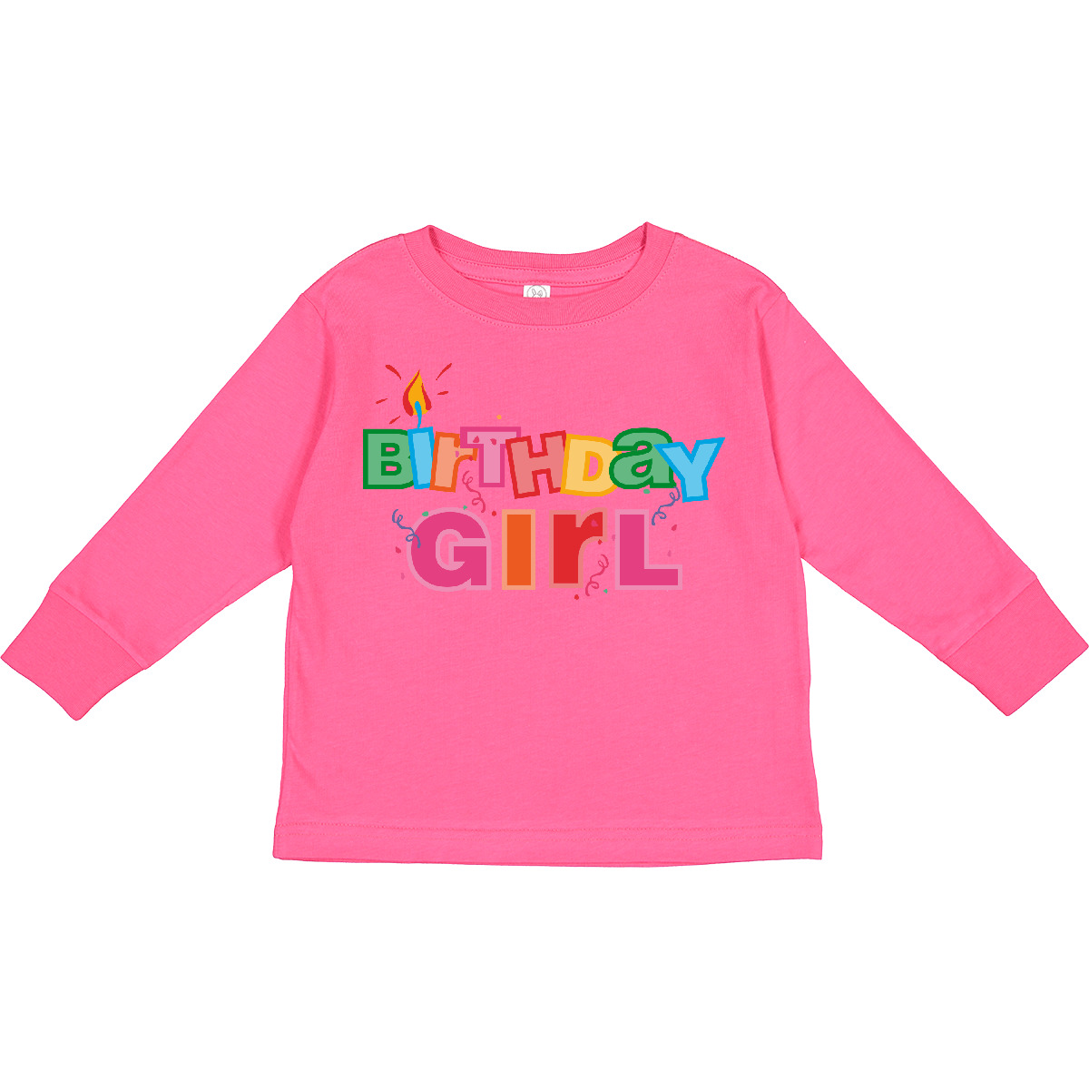 Inktastic Birthday Girl Letters Toddler Long Sleeve T-Shirt Party Colorful Its - Picture 4 of 6