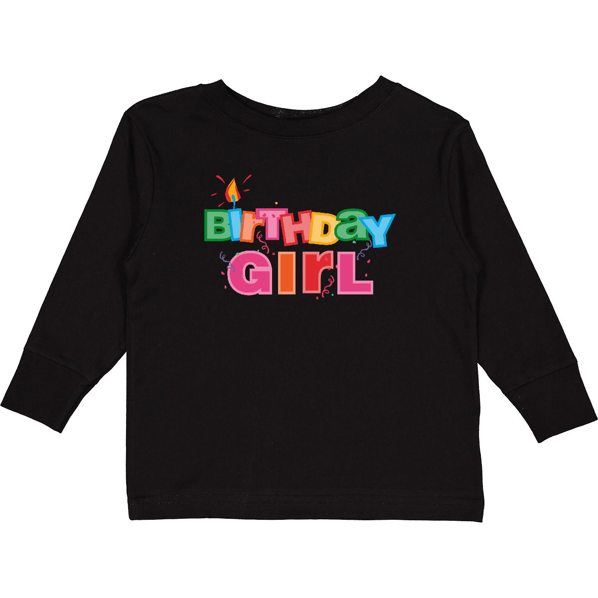 Inktastic Birthday Girl Letters Toddler Long Sleeve T-Shirt Party Colorful Its - Picture 2 of 6
