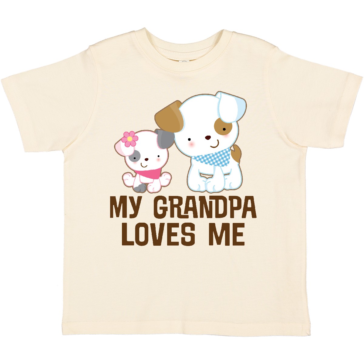 Inktastic My Grandpa Loves Me Girls Toddler T-Shirt Grandchild From Childs Puppy - Picture 8 of 13