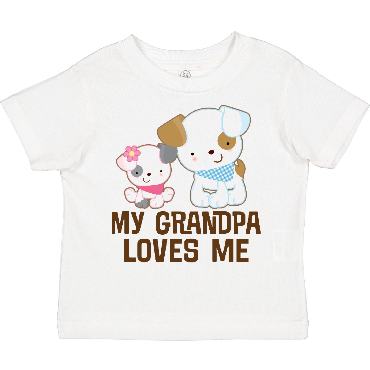 Inktastic My Grandpa Loves Me Girls Toddler T-Shirt Grandchild From Childs Puppy - Picture 13 of 13