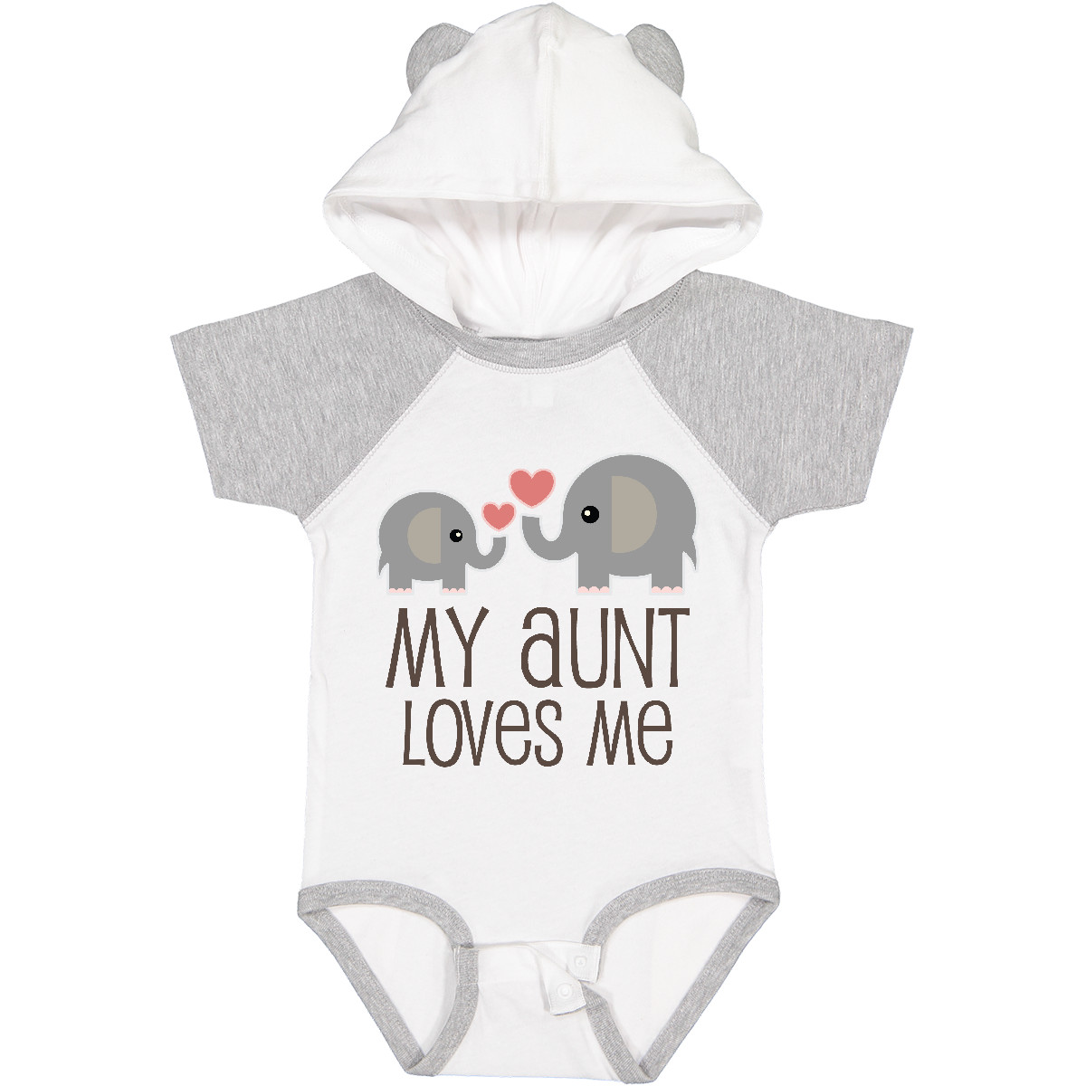 Inktastic My Aunt Loves Me Baby Bodysuit Childs Cute Elephant Kids Family Infant - Picture 15 of 16