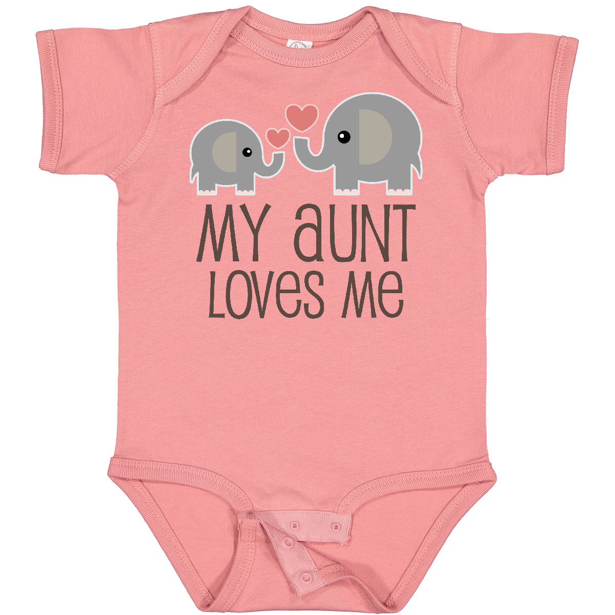 Inktastic My Aunt Loves Me Baby Bodysuit Childs Cute Elephant Kids Family Infant - Picture 7 of 16