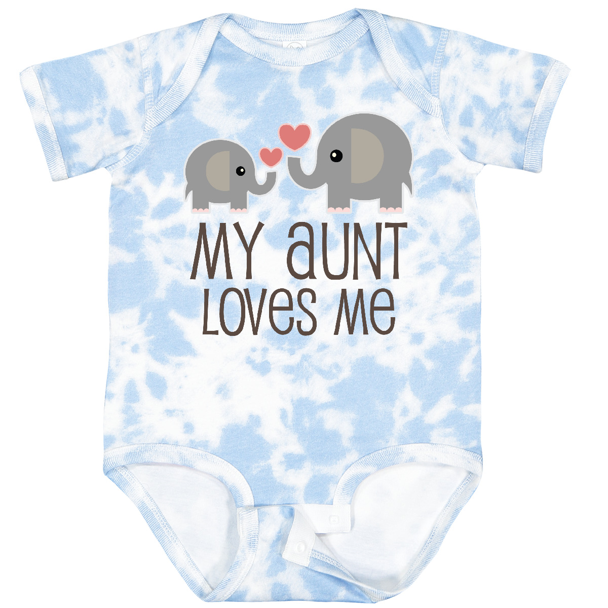 Inktastic My Aunt Loves Me Baby Bodysuit Childs Cute Elephant Kids Family Infant - Picture 11 of 16