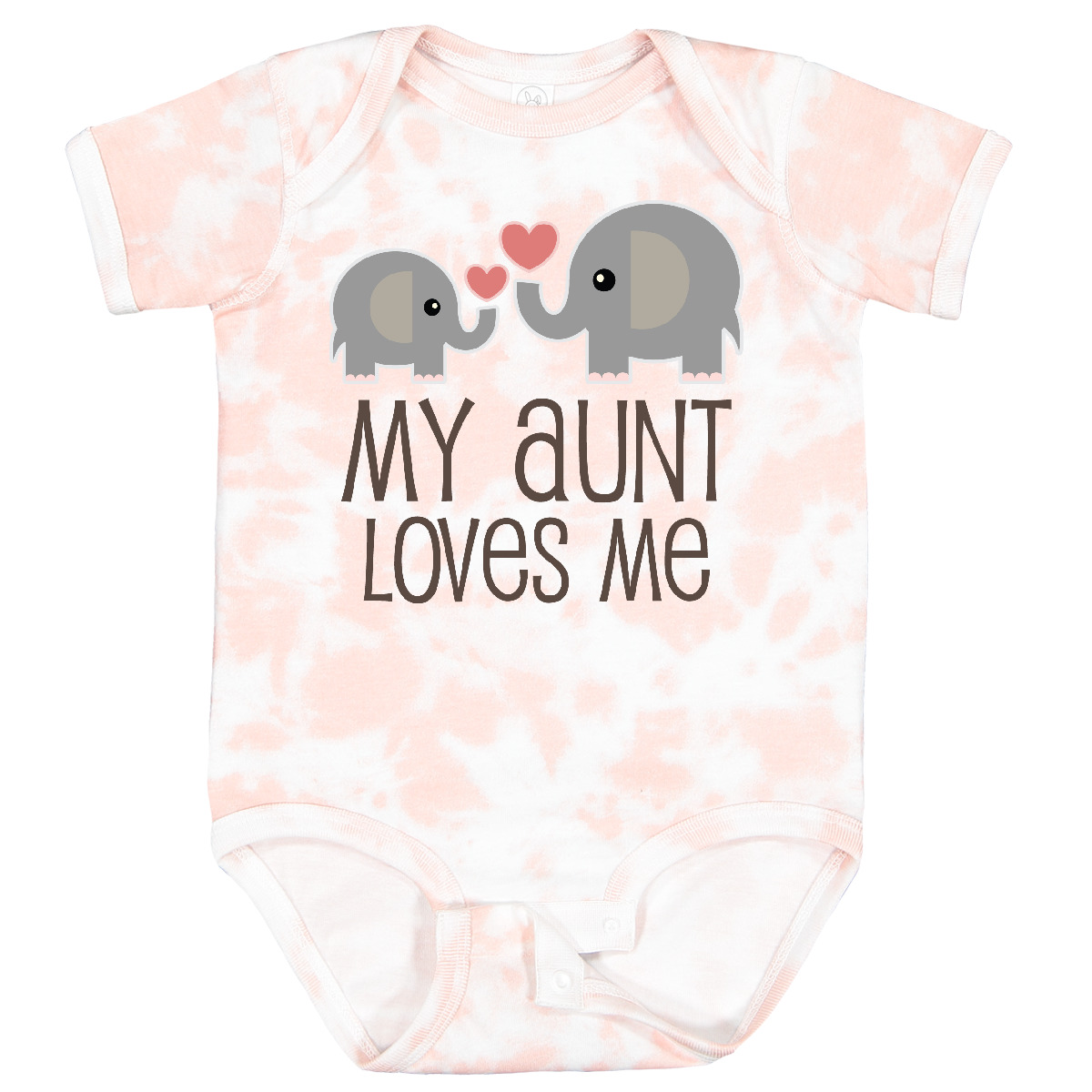 Inktastic My Aunt Loves Me Baby Bodysuit Childs Cute Elephant Kids Family Infant - Picture 12 of 16