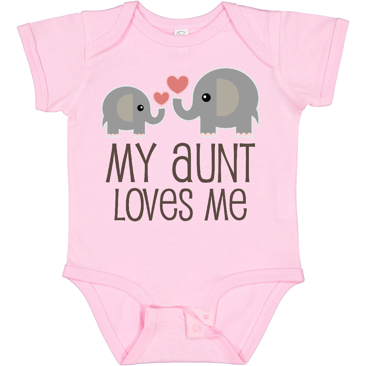 Inktastic My Aunt Loves Me Baby Bodysuit Childs Cute Elephant Kids Family Infant - Picture 9 of 16