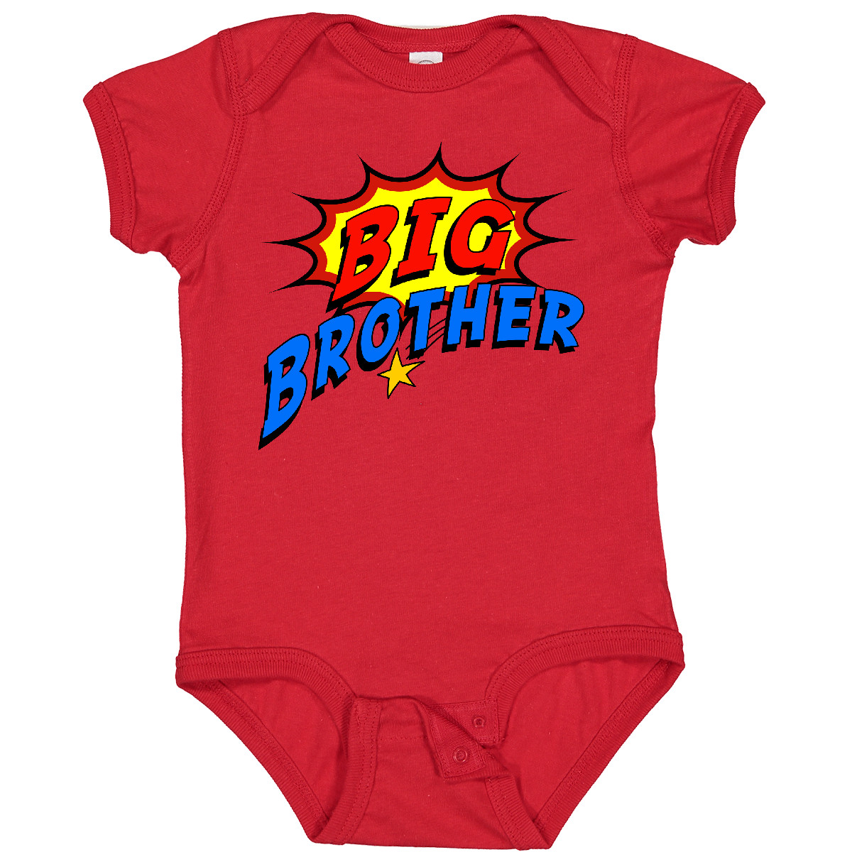 Inktastic Big Brother Superhero Baby Bodysuit Sibling Super Hero Star Shooting - Picture 8 of 9