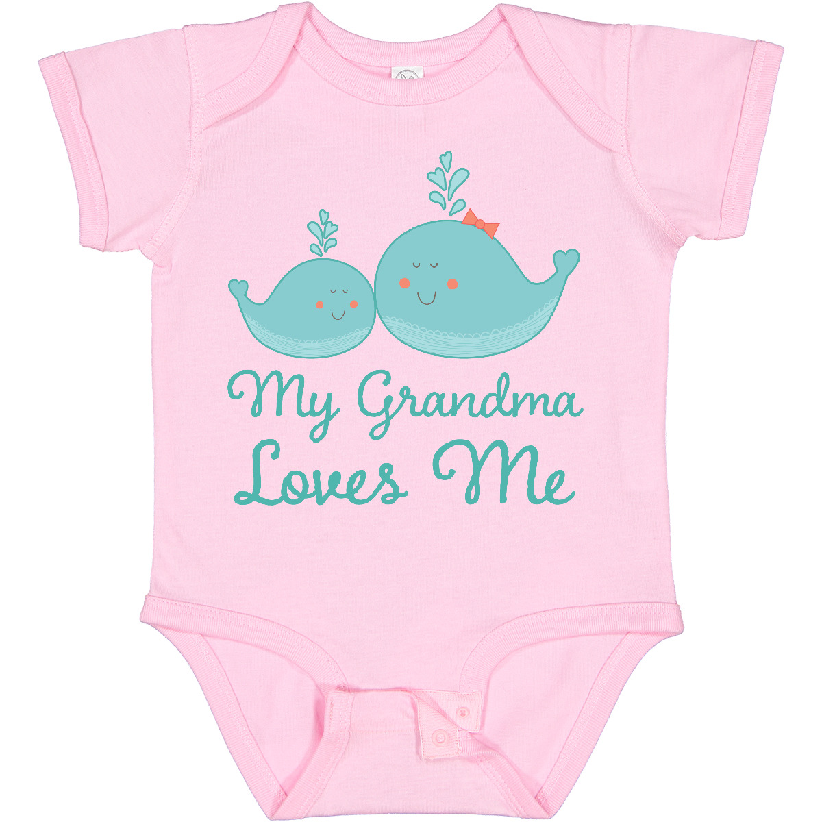 Body de bebé Inktastic My Grandma Loves Me de nieto nieto familia mar - Imagen 7 de 8
