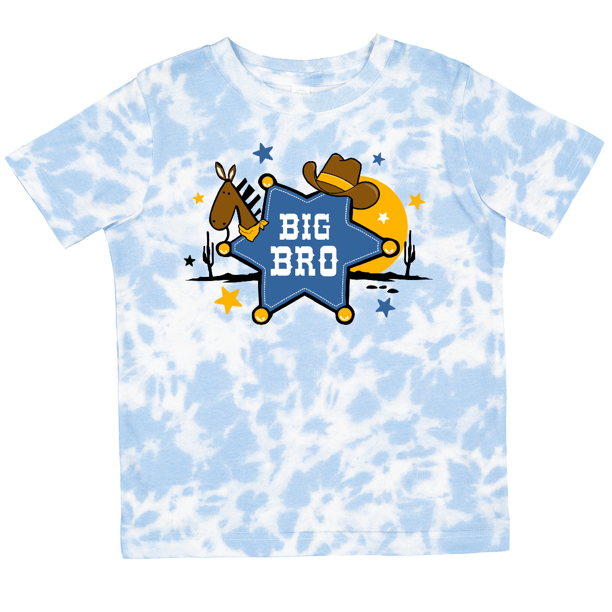 Inktastic Cowboy Big Bro Toddler T-Shirt Brother Hat Sheriff Western Badge Cute - Picture 6 of 7