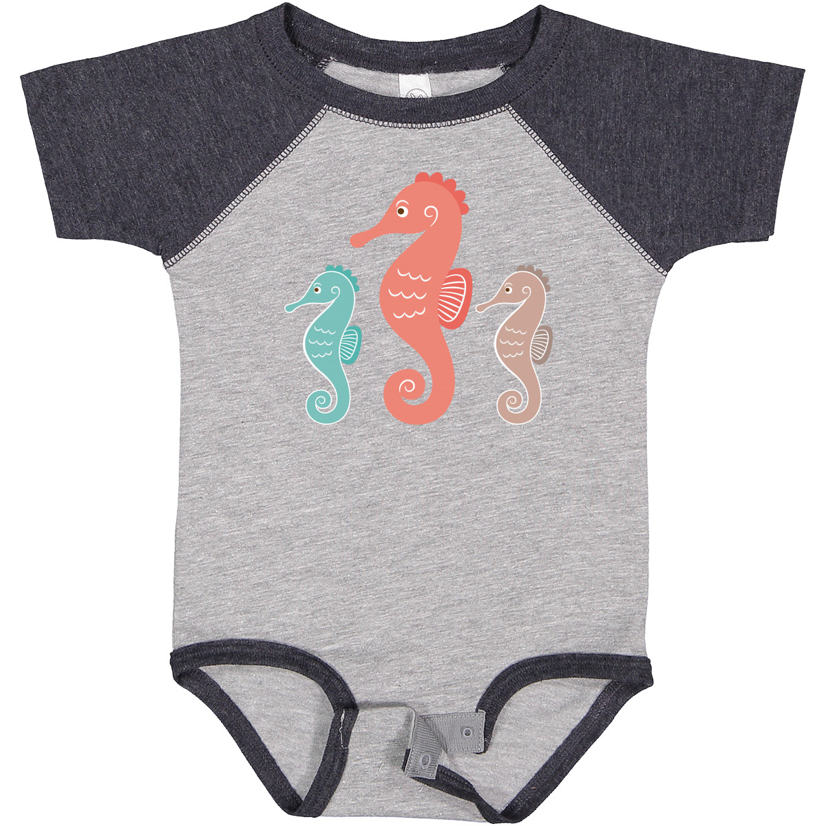 Inktastic Seahorse Ocean Sea Creatures Baby Bodysuit Horse Animals Cute Pastel - Imagen 5 de 9