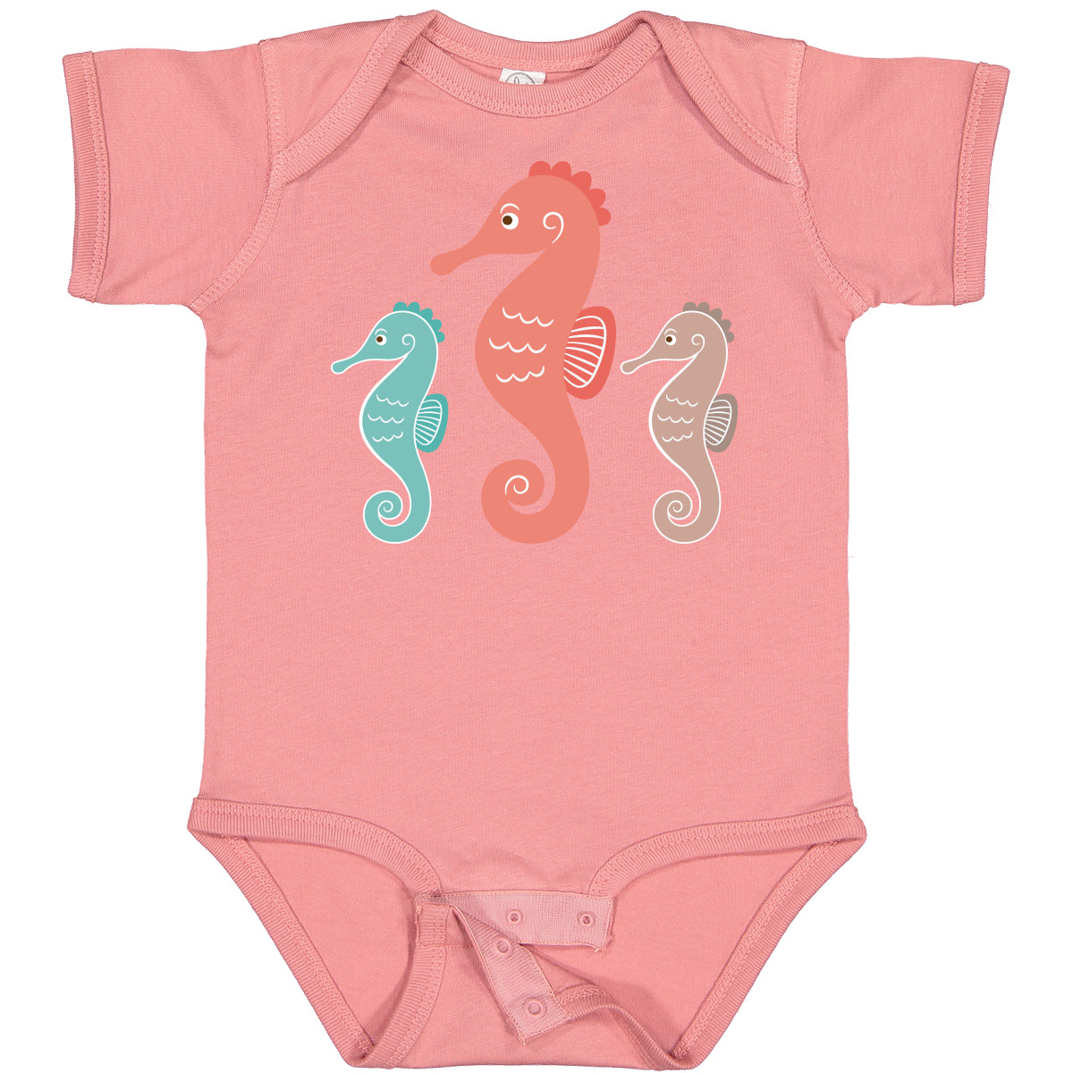 Inktastic Seahorse Ocean Sea Creatures Baby Bodysuit Horse Animals Cute Pastel - Imagen 8 de 9