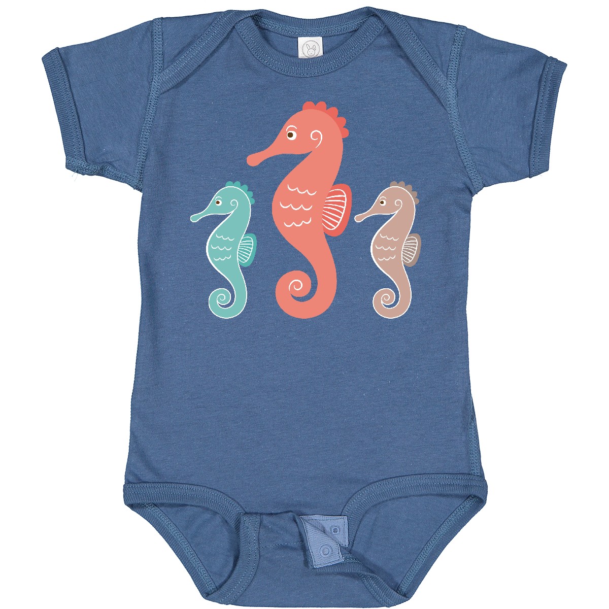 Inktastic Seahorse Ocean Sea Creatures Baby Bodysuit Horse Animals Cute Pastel - Imagen 7 de 9
