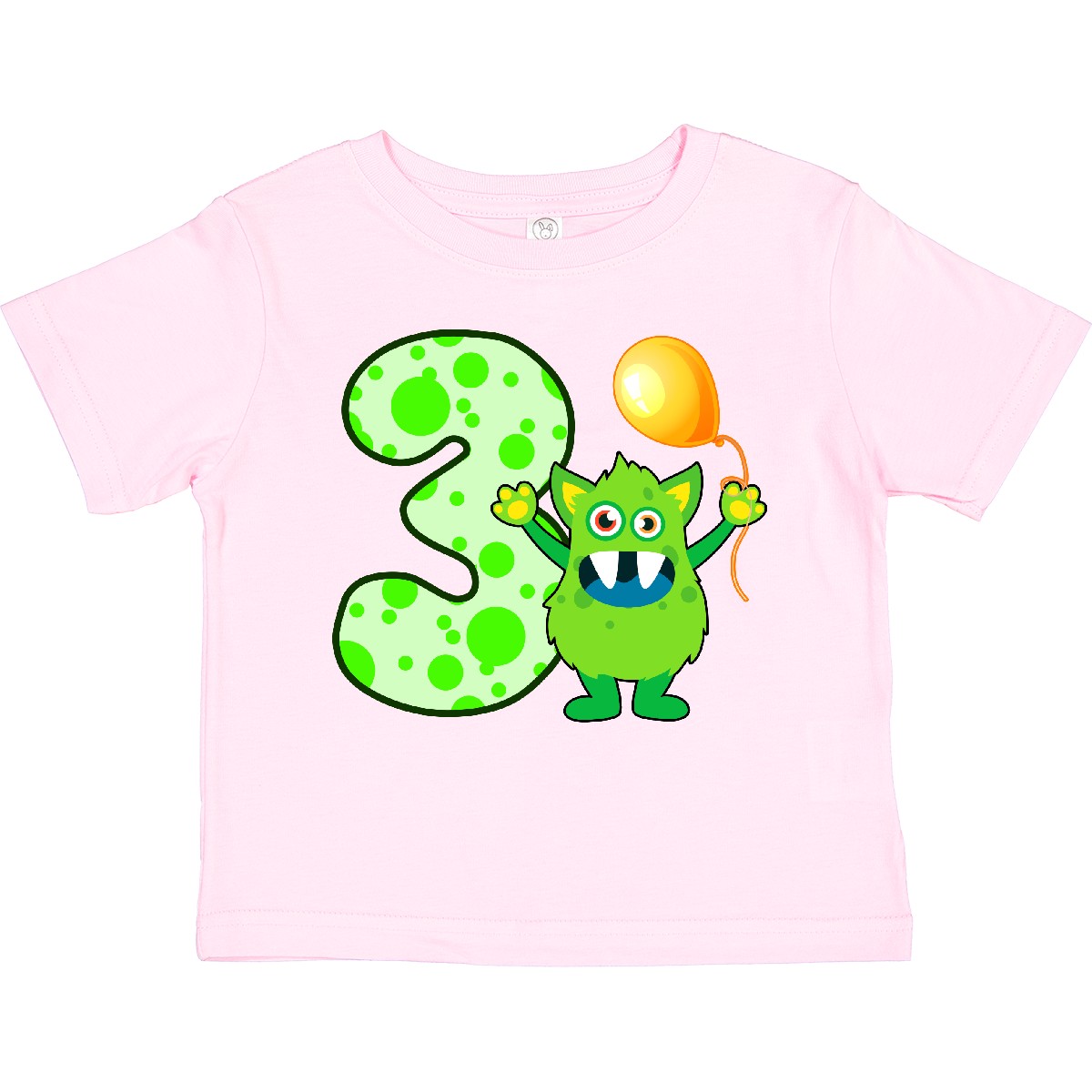 Inktastic 3rd Birthday Monster Toddler T-Shirt Child Preschooler Kid Clothing - Picture 7 of 10