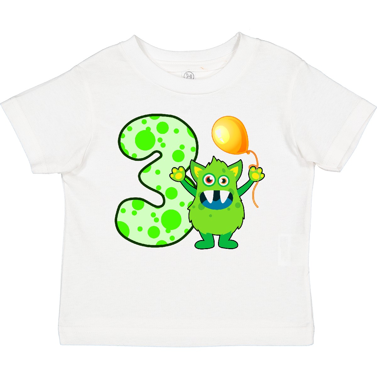 Inktastic 3rd Birthday Monster Toddler T-Shirt Child Preschooler Kid Clothing - Picture 10 of 10