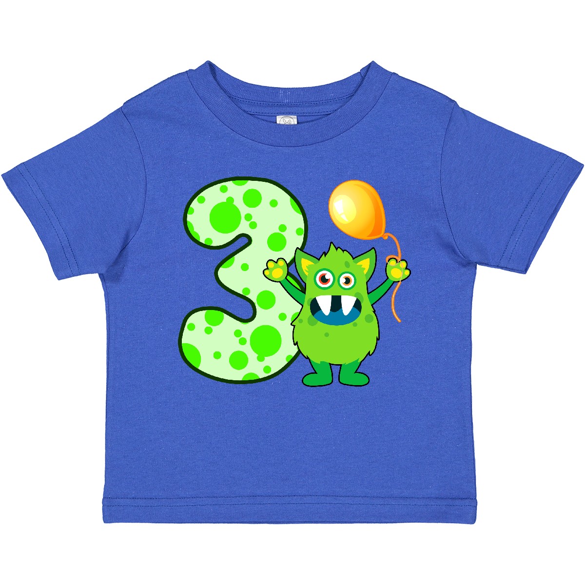 Inktastic 3rd Birthday Monster Toddler T-Shirt Child Preschooler Kid Clothing - Picture 8 of 10