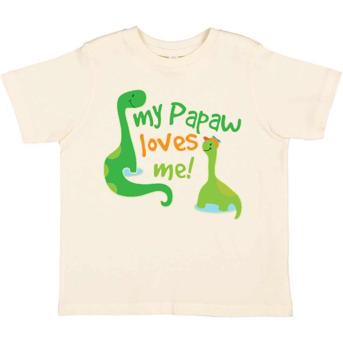 Inktastic My Papaw Loves Me Dinosaur Toddler T-Shirt From Grandpa Grandson Kids - Picture 4 of 6