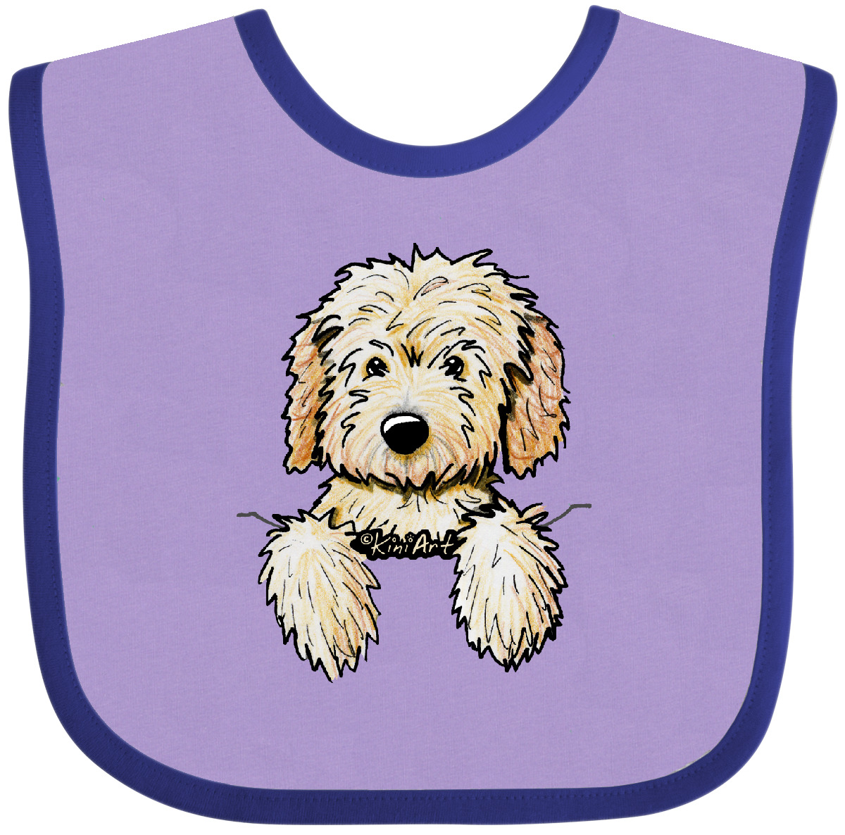 Inktastic Pocket Goldendoodle Baby Bib - KiniArt Doodle Dog Labradoodle Pet Art - Picture 12 of 27