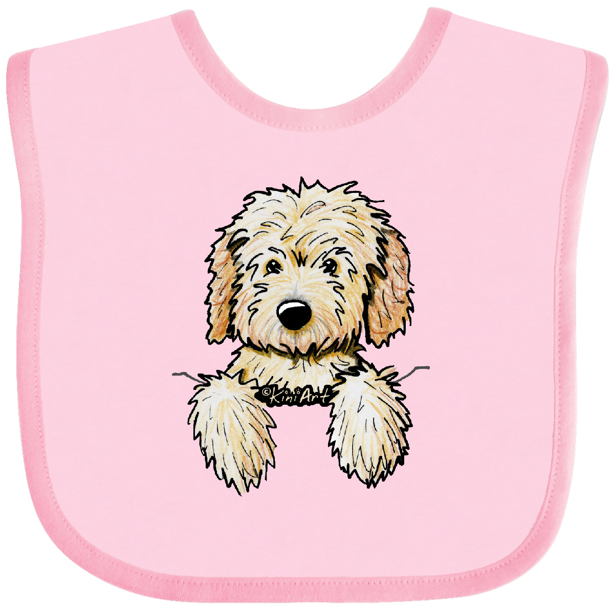 Inktastic Pocket Goldendoodle Baby Bib - KiniArt Doodle Dog Labradoodle Pet Art - Picture 17 of 27