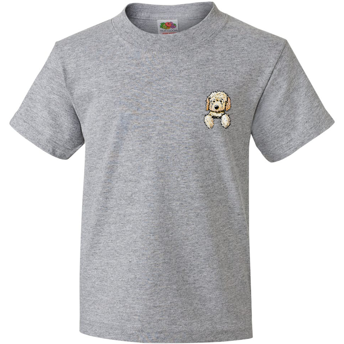 Inktastic Pocket Goldendoodle Youth T-Shirt - KiniArt Doodle Dog Labradoodle Pet - Picture 4 of 10