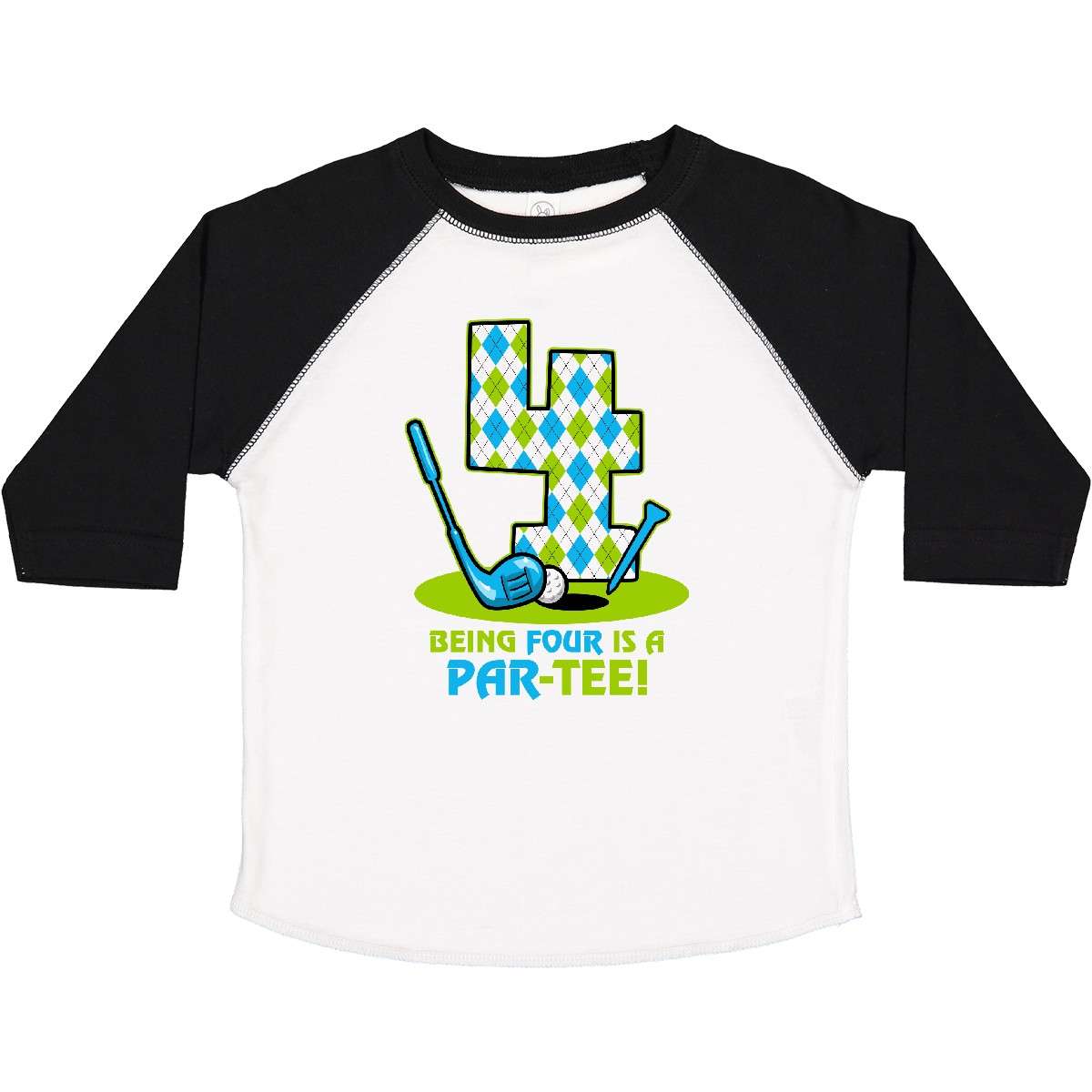 Inktastic Golf Par-Tee 4. Geburtstag Kleinkind T-Shirt Argyle Club Ball Tee Kind - Bild 10 von 10