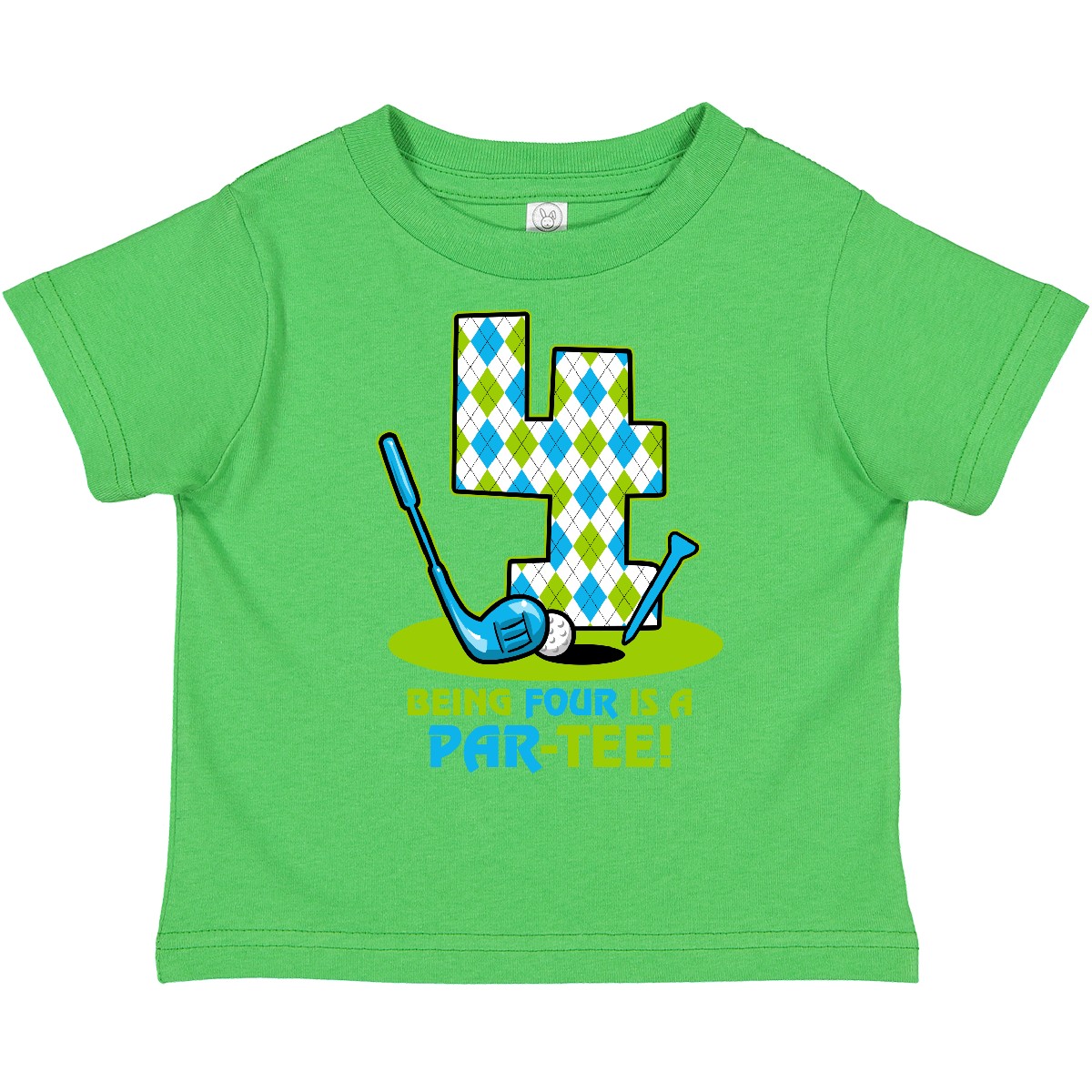 Inktastic Golf Par-Tee 4. Geburtstag Kleinkind T-Shirt Argyle Club Ball Tee Kind - Bild 2 von 10