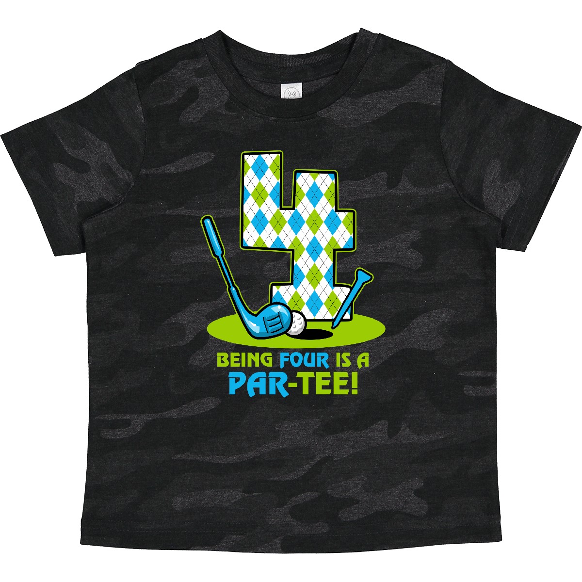 Inktastic Golf Par-Tee 4. Geburtstag Kleinkind T-Shirt Argyle Club Ball Tee Kind - Bild 7 von 10