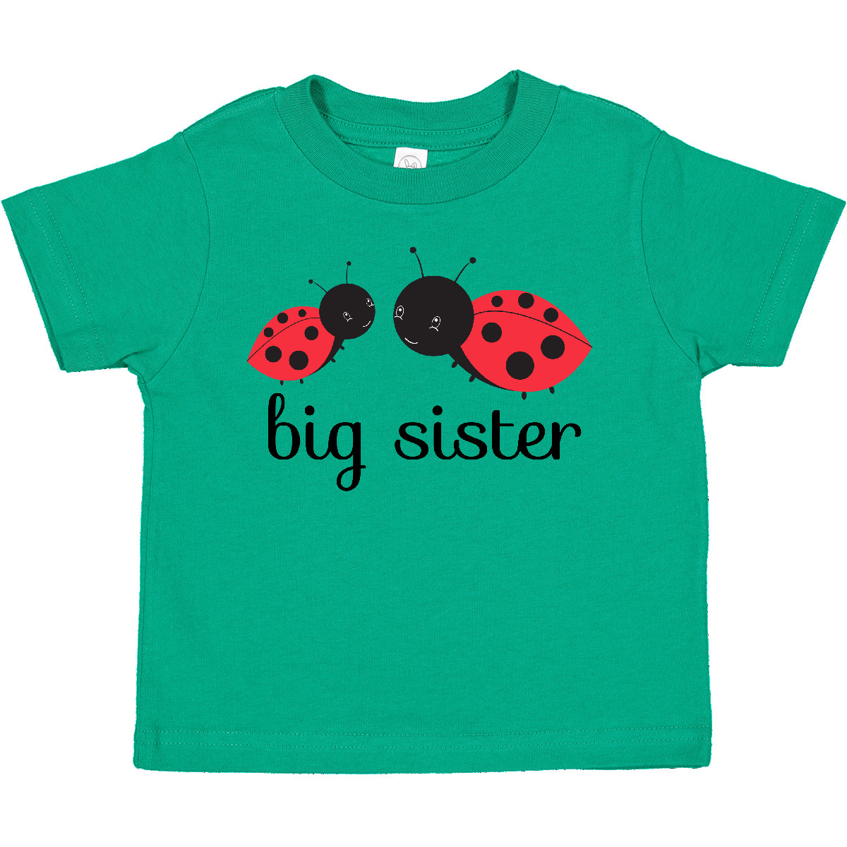 Inktastic Big Sister Toddler T-Shirt Ladybugs Red Black Little Child Preschooler - Picture 8 of 11