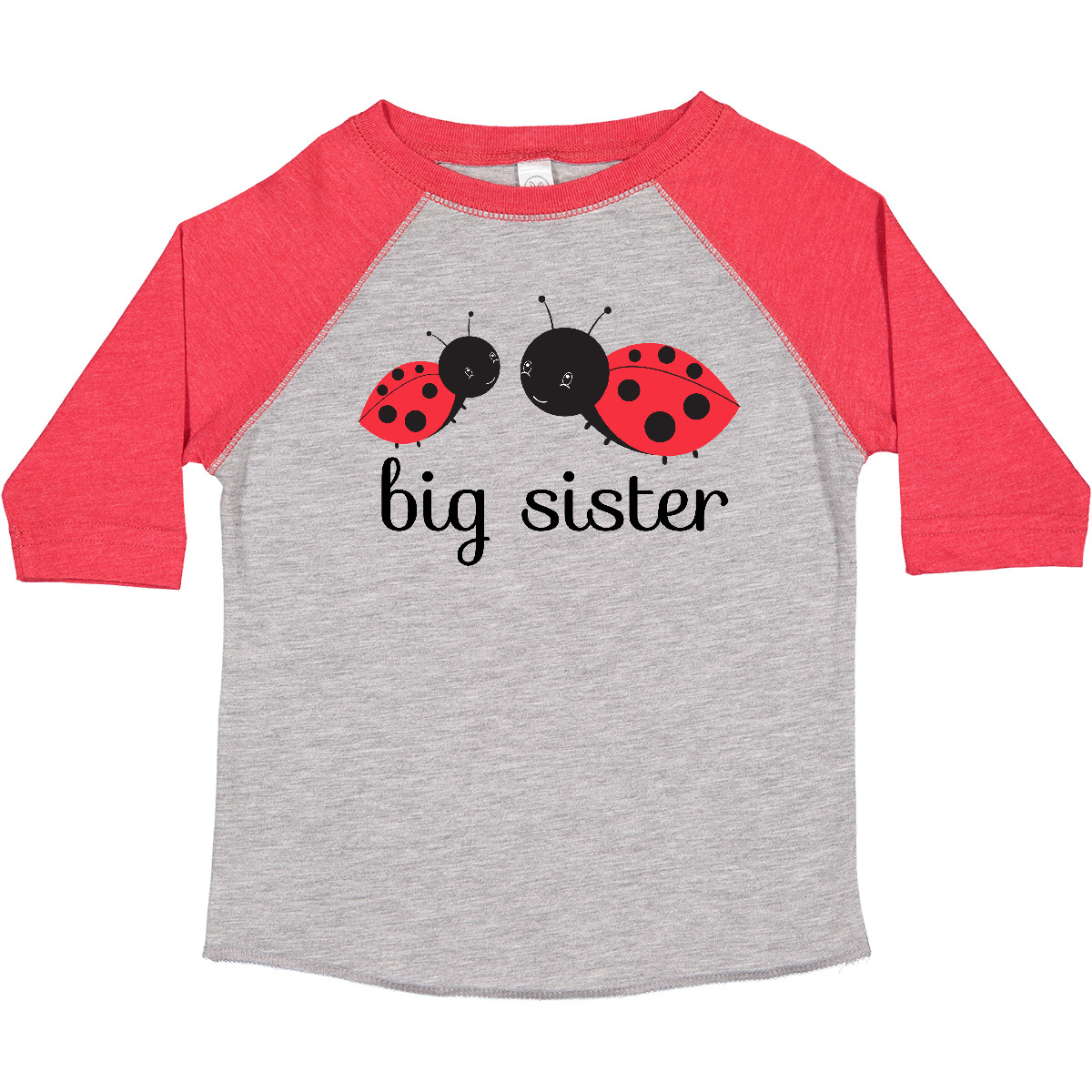 Inktastic Big Sister Toddler T-Shirt Ladybugs Red Black Little Child Preschooler - Picture 7 of 11