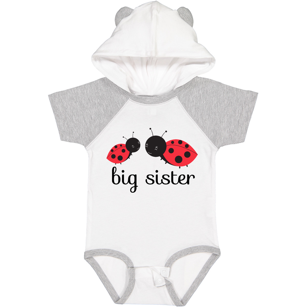 Inktastic Big Sister Baby Bodysuit Ladybugs Red Black Little One-piece Infant - Picture 7 of 7