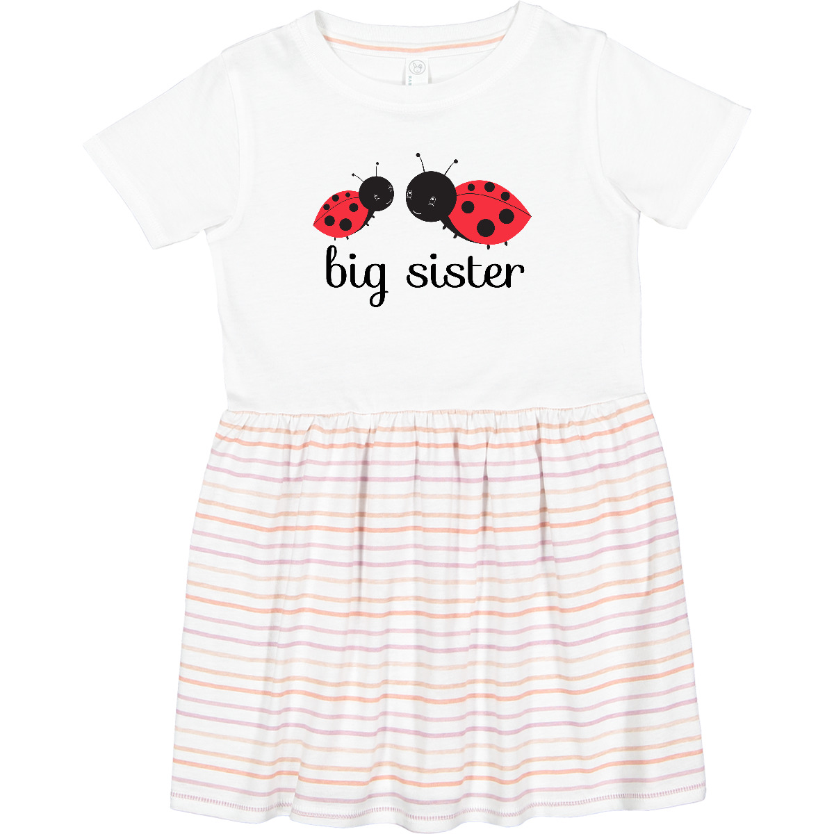 Inktastic Big Sister Toddler Dress Ladybugs Red Black Girls - Picture 7 of 7