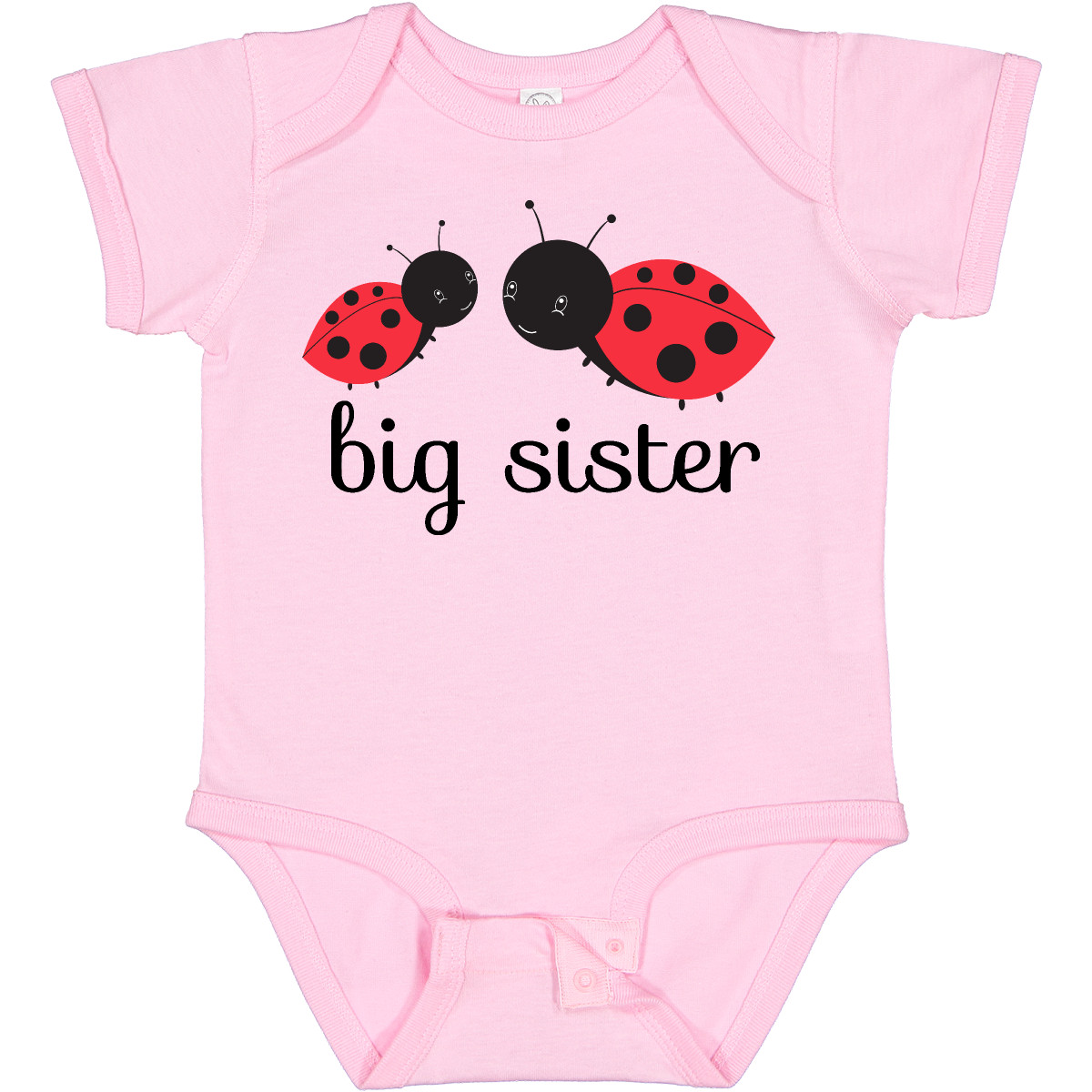 Inktastic Big Sister Baby Bodysuit Ladybugs Red Black Little One-piece Infant - Picture 5 of 7