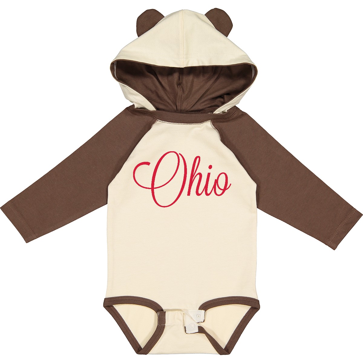 Inktastic Ohio Long Sleeve Creeper Home Live State Usa Love Favorite Vacation My - Picture 6 of 9