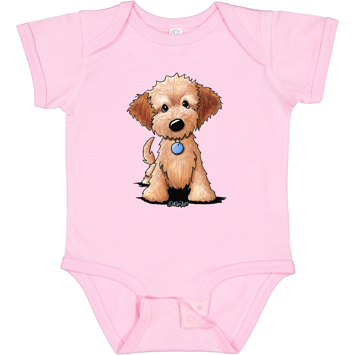 Inktastic KiniArt Mini Goldendoodle Baby Bodysuit - KiniArt Puppy Dog Kim Niles - Bild 9 von 11