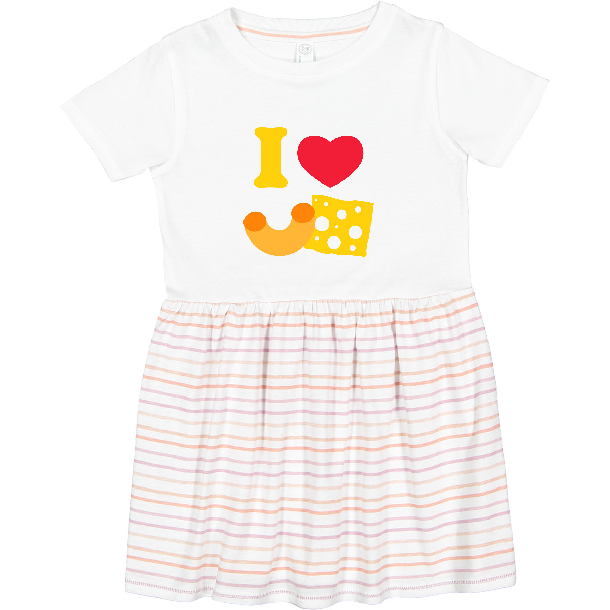 Inktastic I Heart Mac And Cheese Toddler Dress Macaroni Love Girls