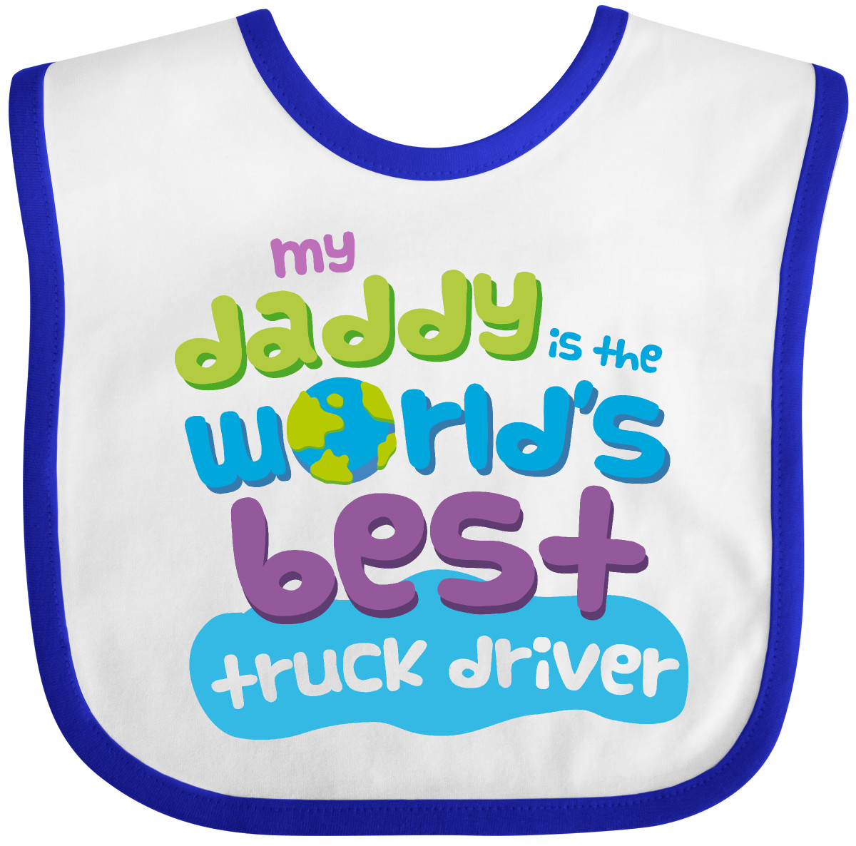 Inktastic Truck Driver Daddy Baby Bib Childs Kids Drivers Like Cute Occupation - Picture 10 of 10