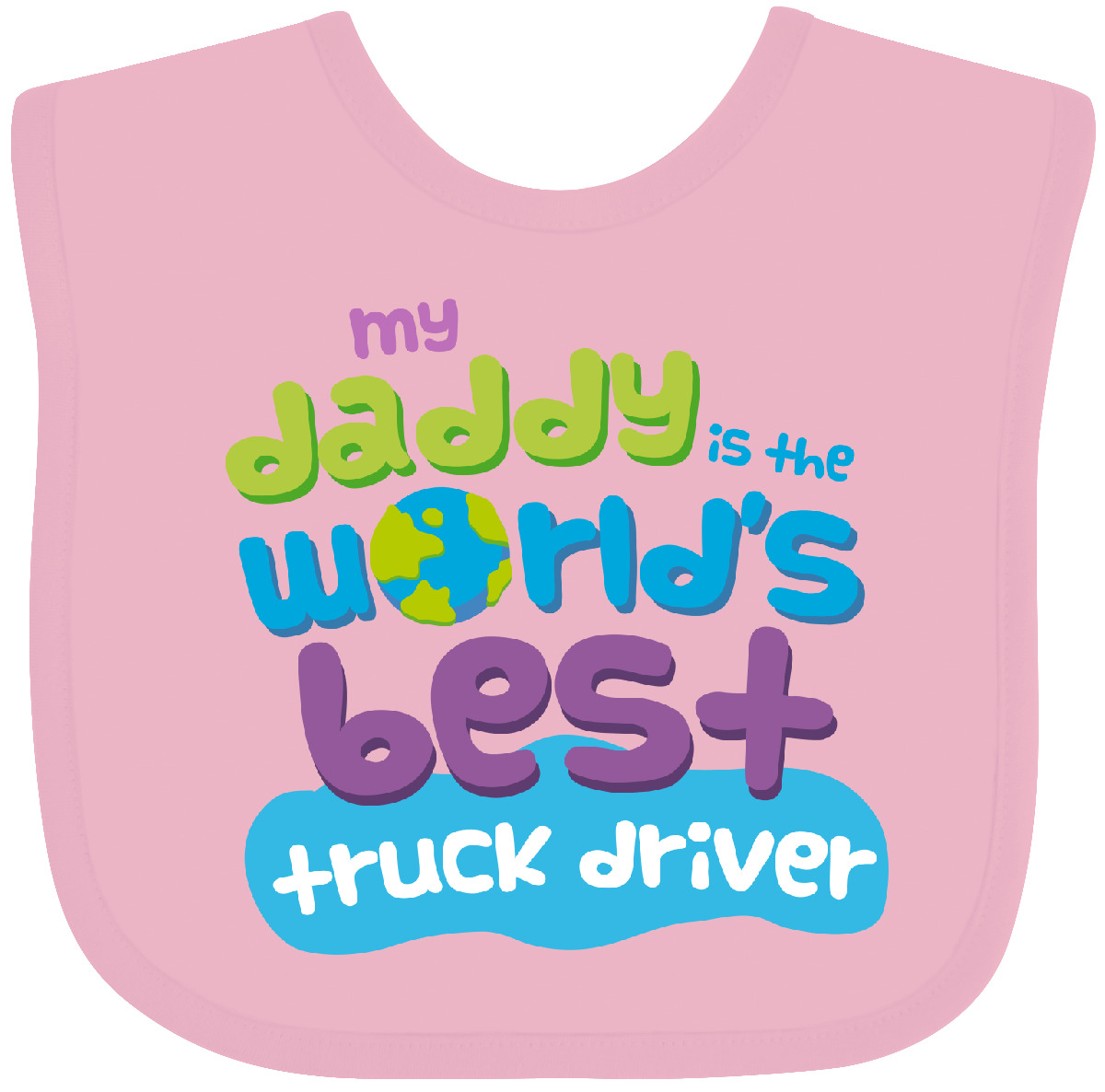 Inktastic Truck Driver Daddy Baby Bib Childs Kids Drivers Like Cute Occupation - Picture 2 of 10