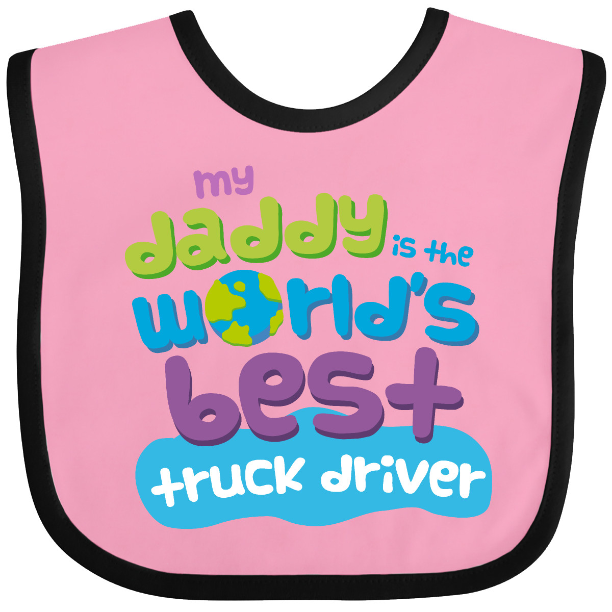 Inktastic Truck Driver Daddy Baby Bib Childs Kids Drivers Like Cute Occupation - Picture 3 of 10
