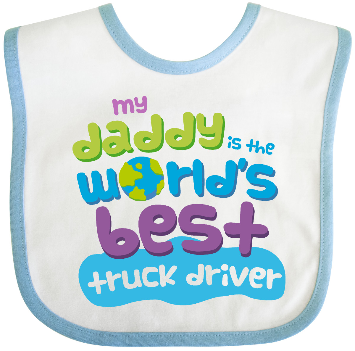 Inktastic Truck Driver Daddy Baby Bib Childs Kids Drivers Like Cute Occupation - Picture 6 of 10