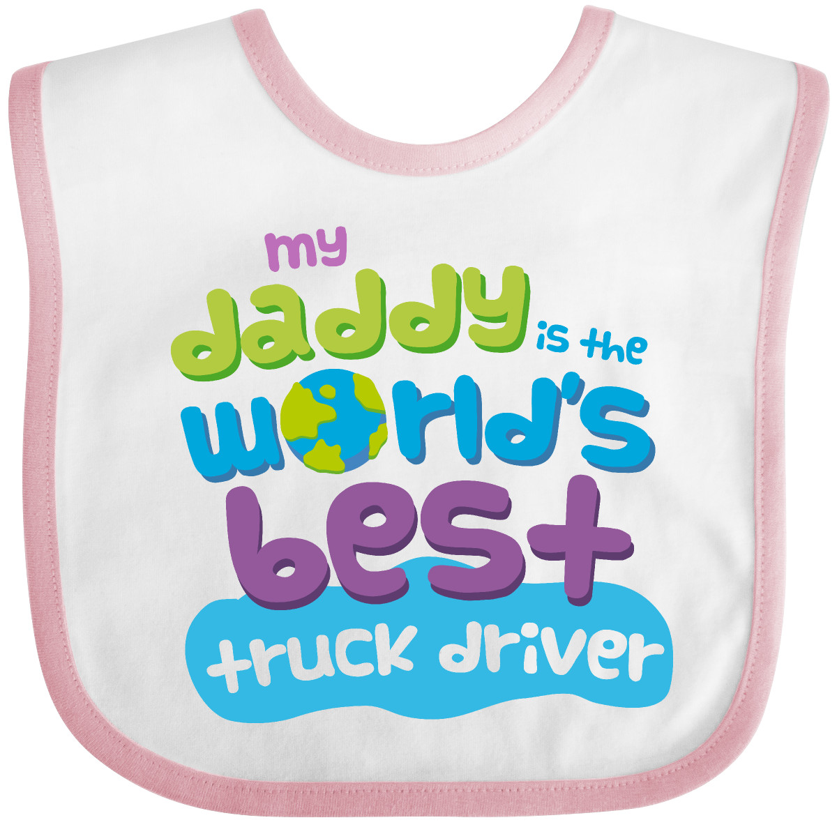 Inktastic Truck Driver Daddy Baby Bib Childs Kids Drivers Like Cute Occupation - Picture 8 of 10