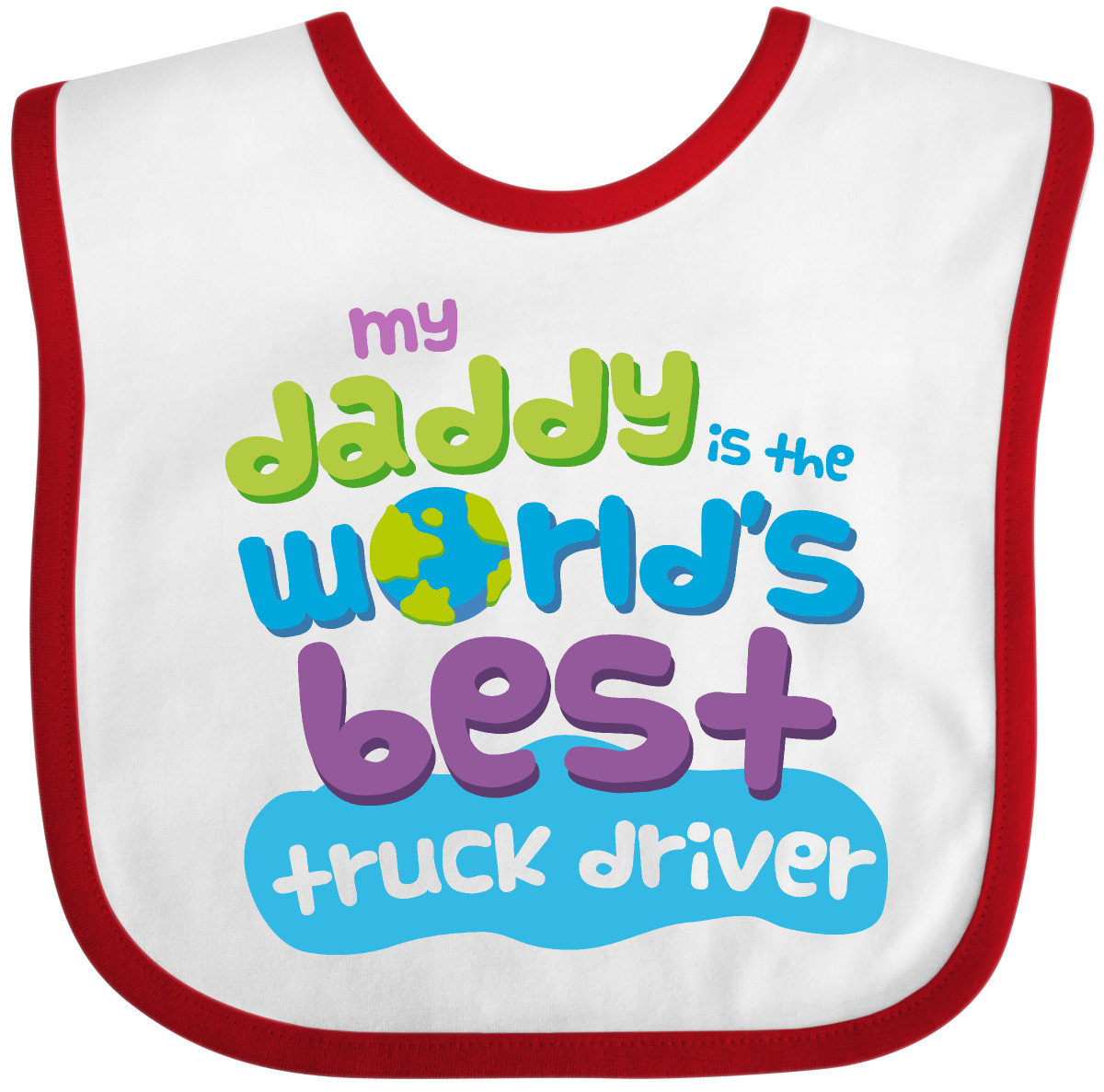 Inktastic Truck Driver Daddy Baby Bib Childs Kids Drivers Like Cute Occupation - Picture 9 of 10