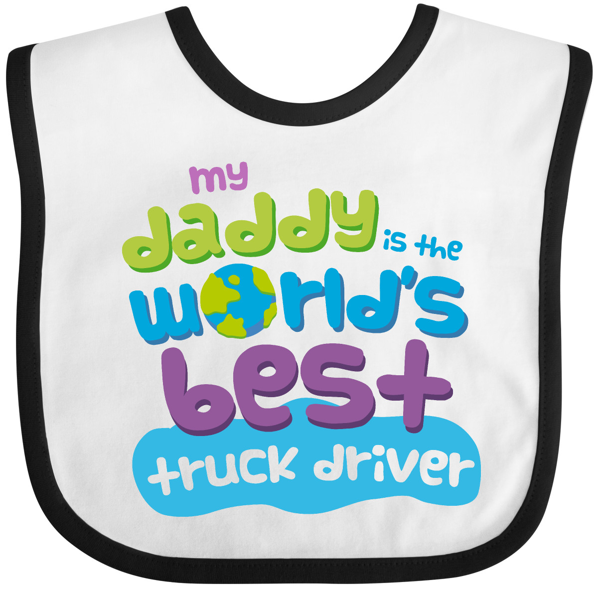 Inktastic Truck Driver Daddy Baby Bib Childs Kids Drivers Like Cute Occupation - Picture 5 of 10