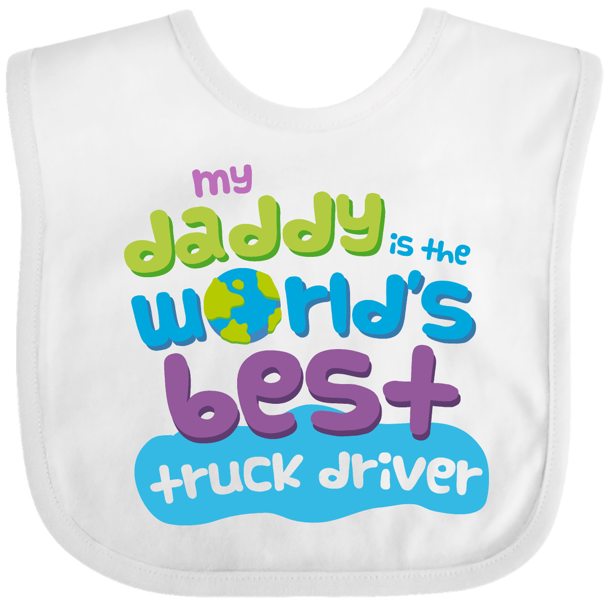 Inktastic Truck Driver Daddy Baby Bib Childs Kids Drivers Like Cute Occupation - Picture 4 of 10