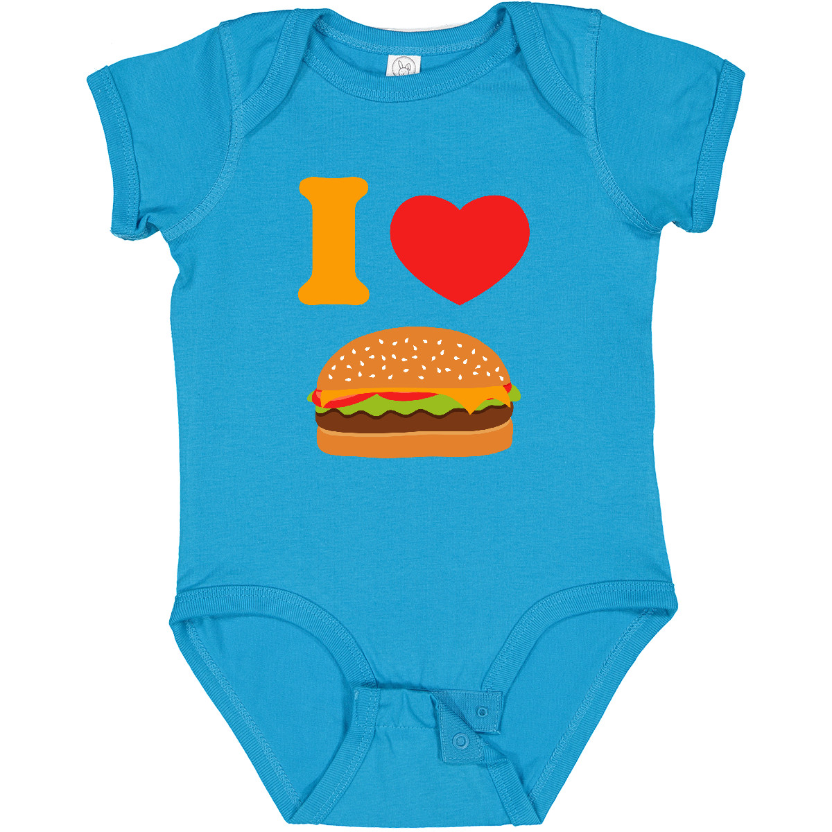 Inktastic I Love Cheeseburgers Baby Bodysuit Cheeseburger Heart Hamburger Cute - Picture 17 of 17