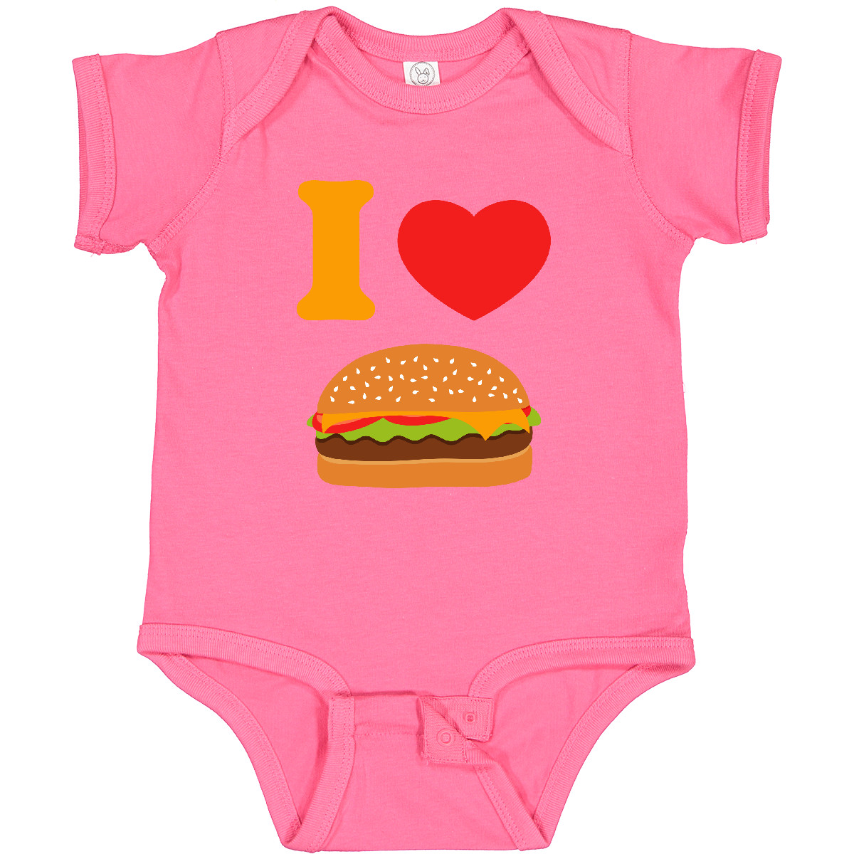 Inktastic I Love Cheeseburgers Baby Bodysuit Cheeseburger Heart Hamburger Cute - Picture 10 of 17