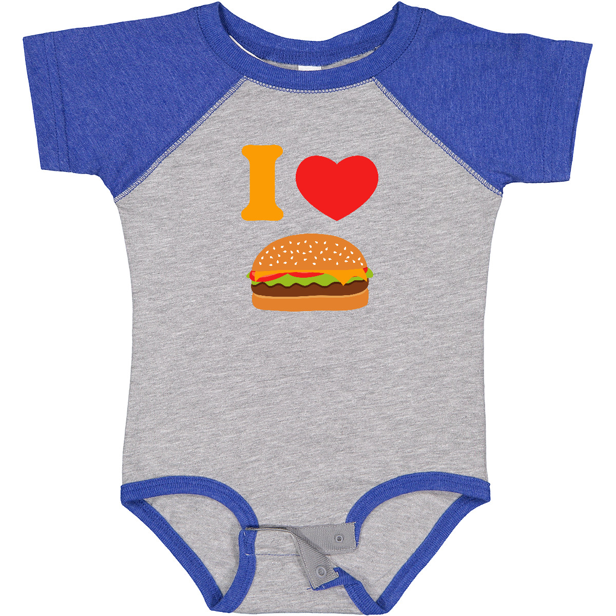 Inktastic I Love Cheeseburgers Baby Bodysuit Cheeseburger Heart Hamburger Cute - Picture 9 of 17